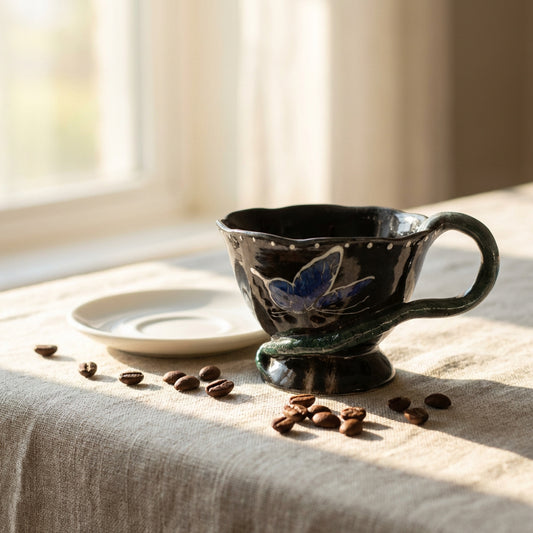 Serpent's Sapphire Embrace ceramic mug 2025