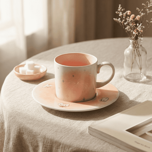 Rosy Dawn Whimsy (Cup & Saucer Set)